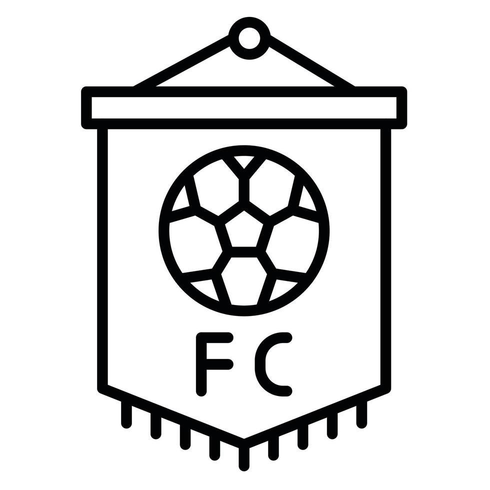 icono de vector de club de fútbol