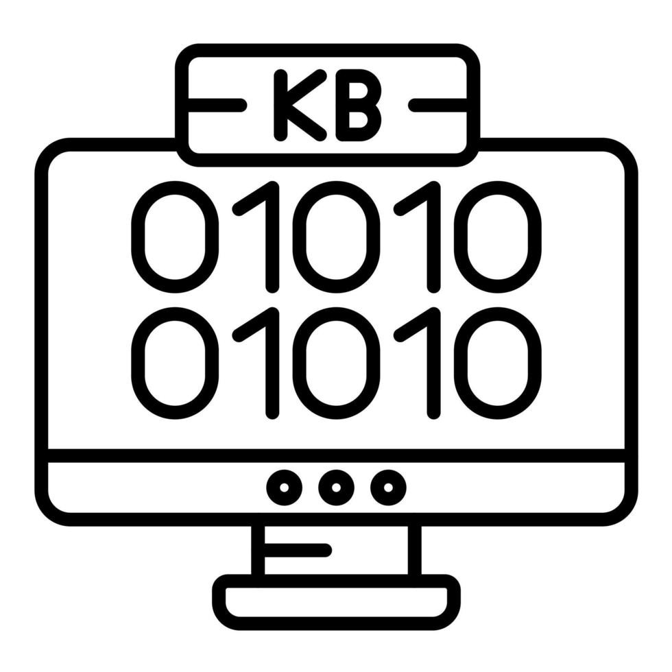 kilobyte vector icono