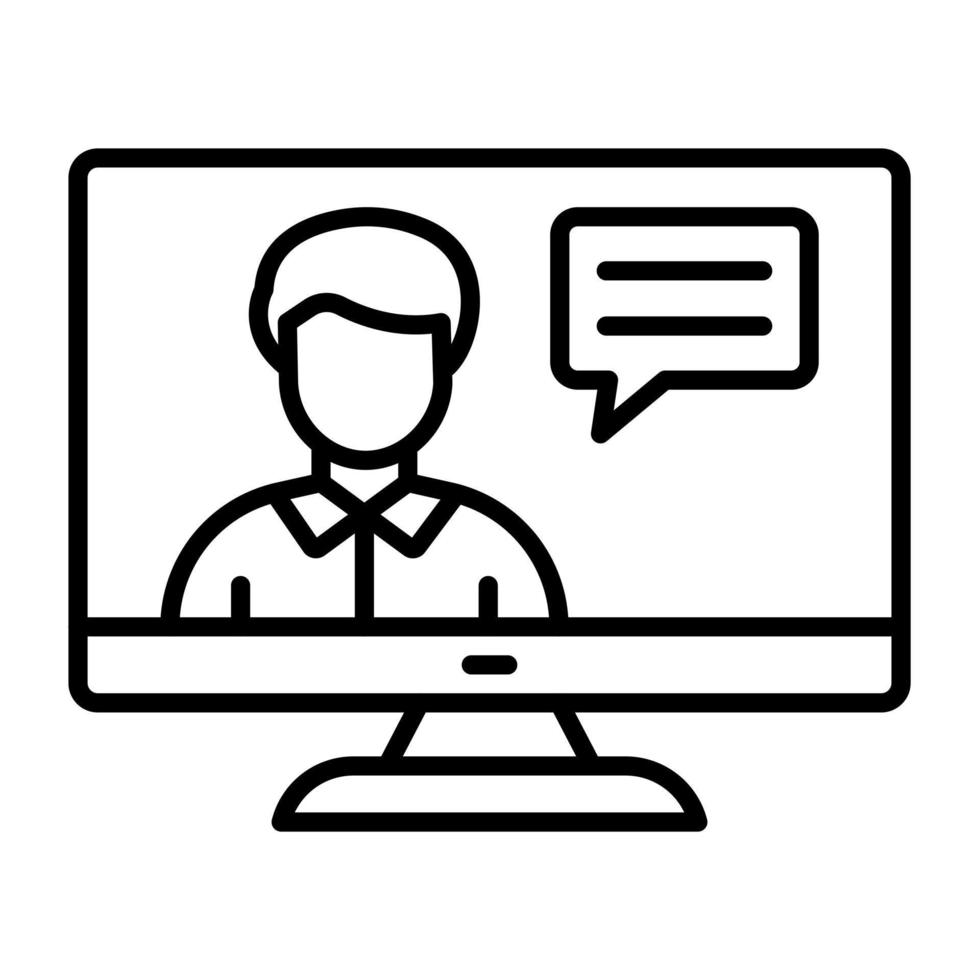 Online Lecture vector icon