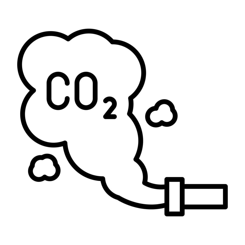 Carbon dioxide vector icon