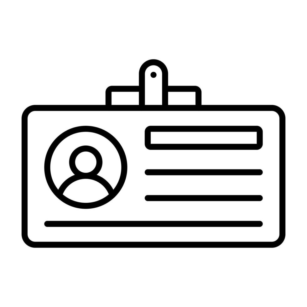 Identification Card vector icon