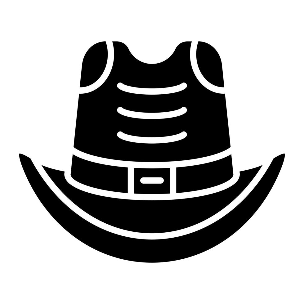 icono de vector de sombrero de vaquero