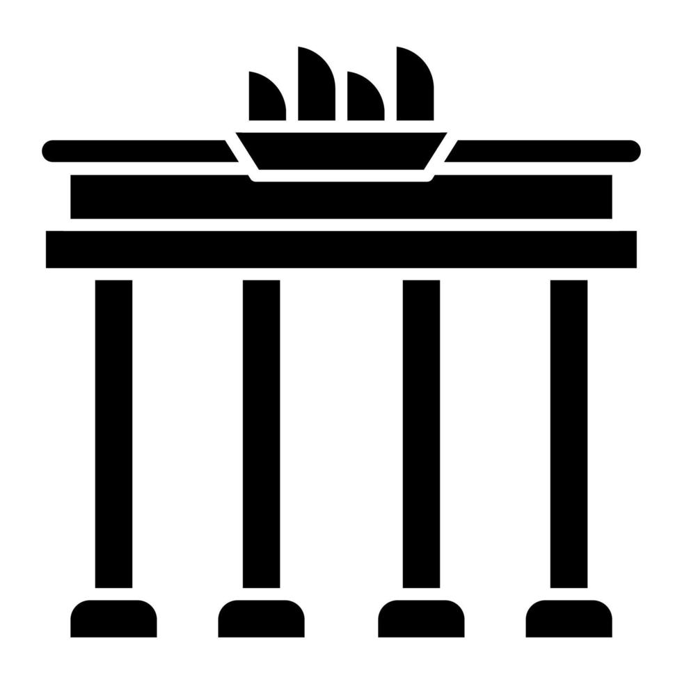 Brandeburgo portón vector icono
