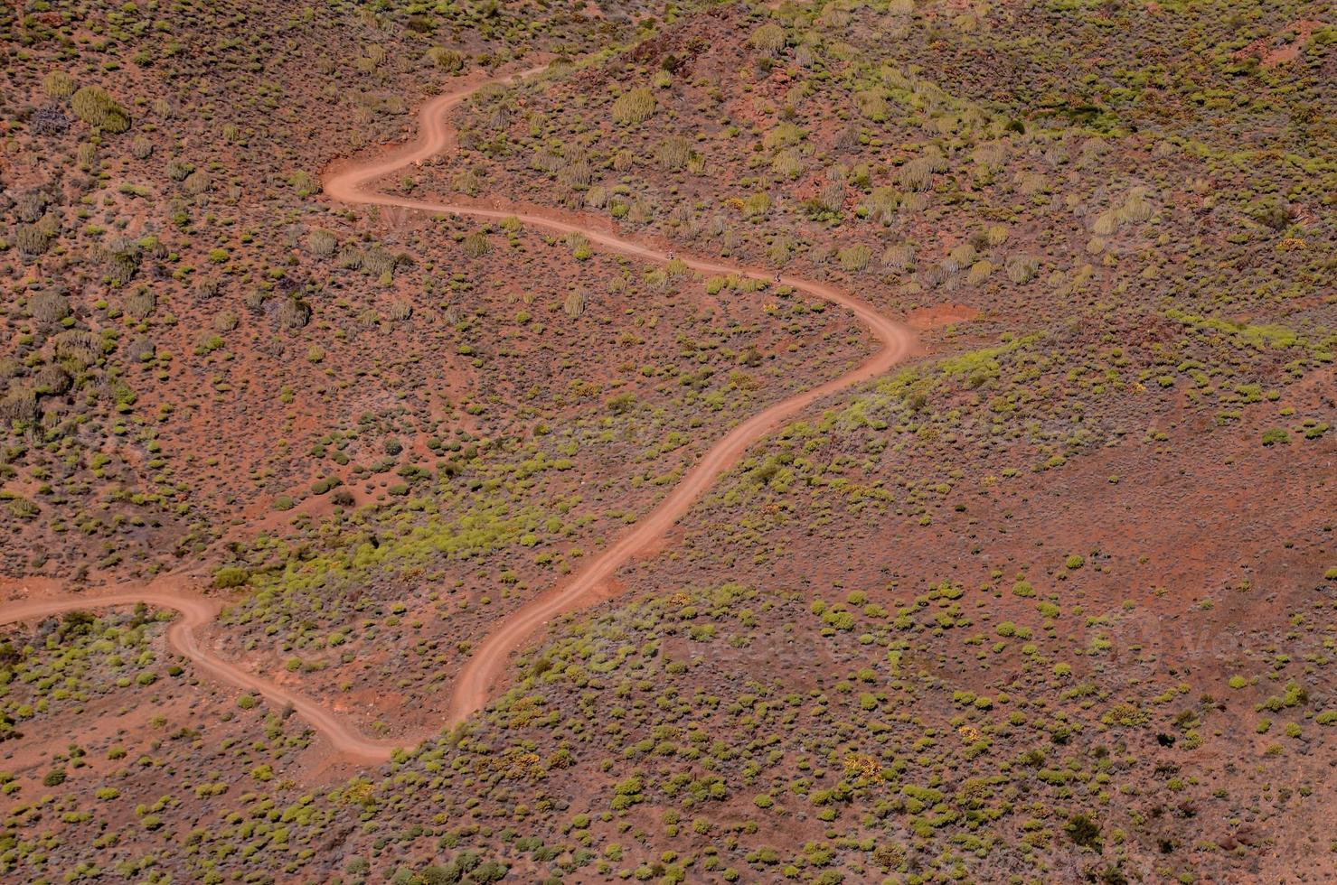 Road through the scenic landscape photo