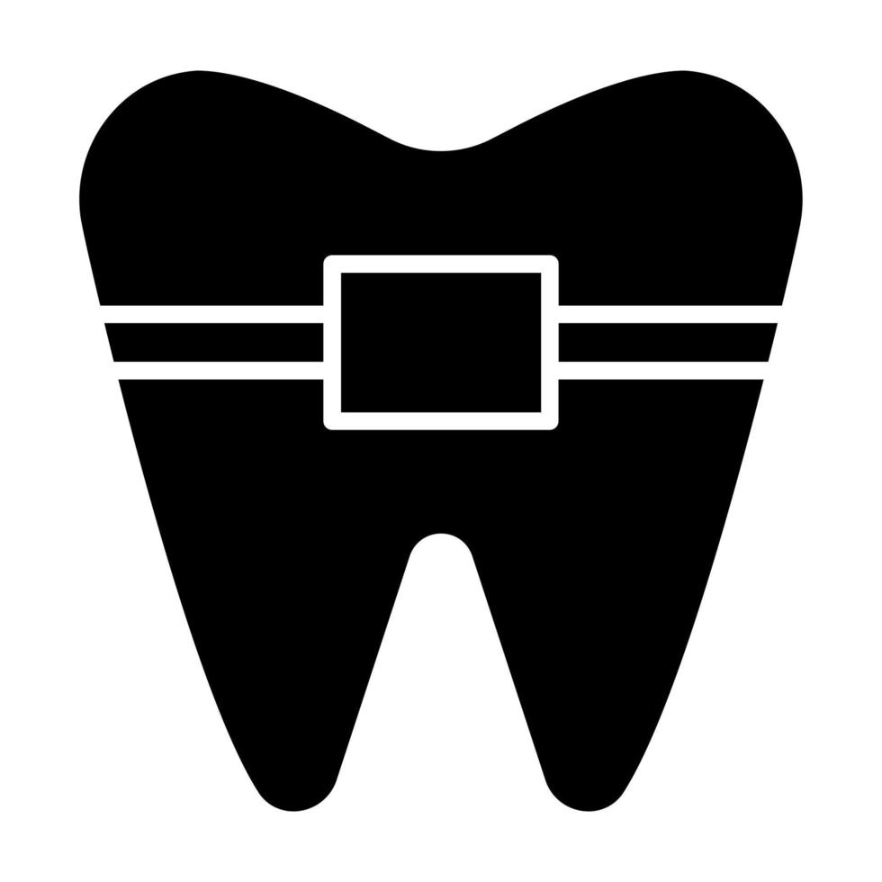 diente tirantes vector icono
