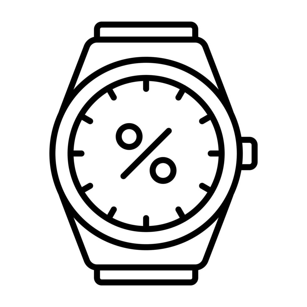 reloj de pulsera rebaja vector icono