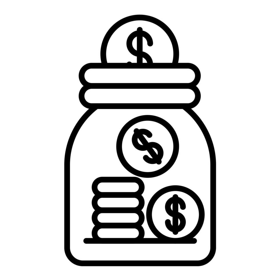 Saving Jar vector icon