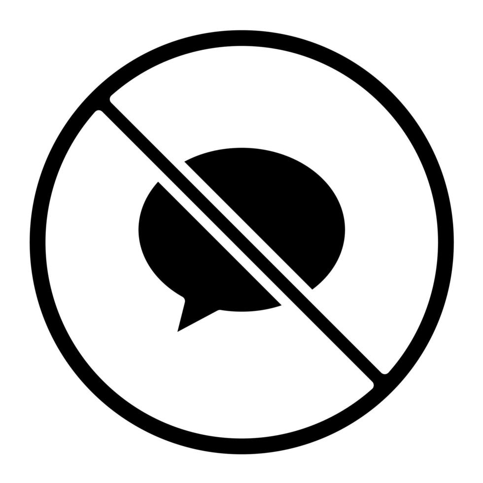 No Talking vector icon