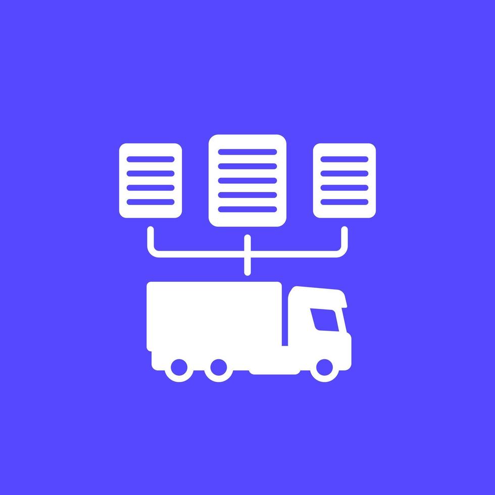 transport documents, CMR vector icon