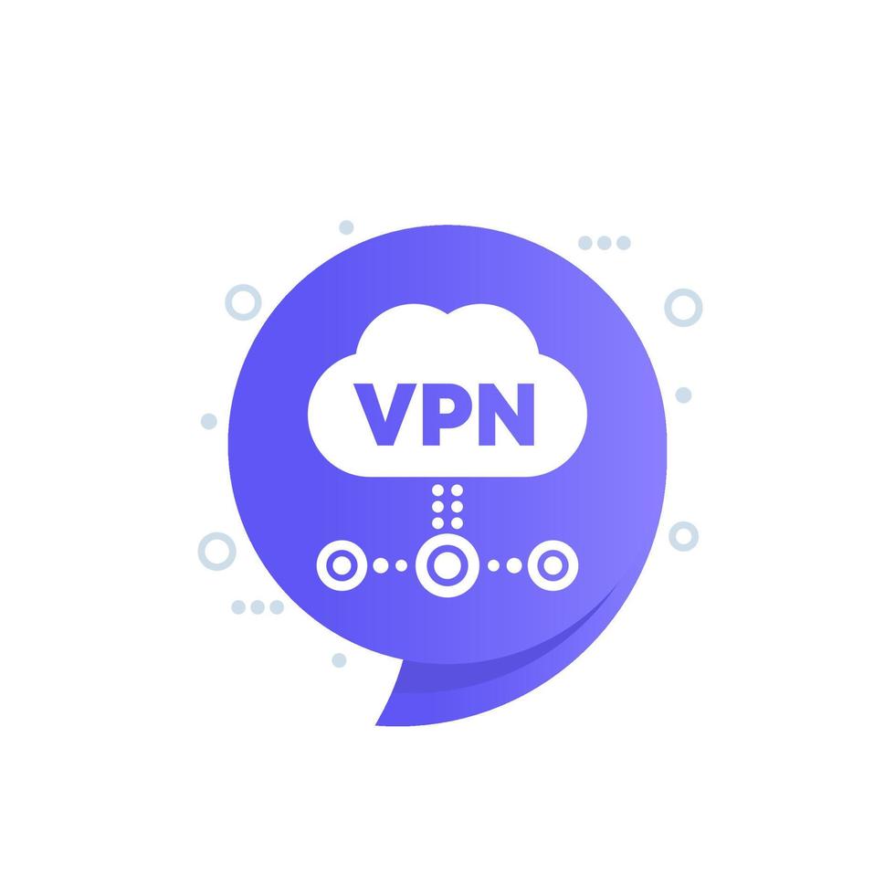 VPN vector icon with a cloud