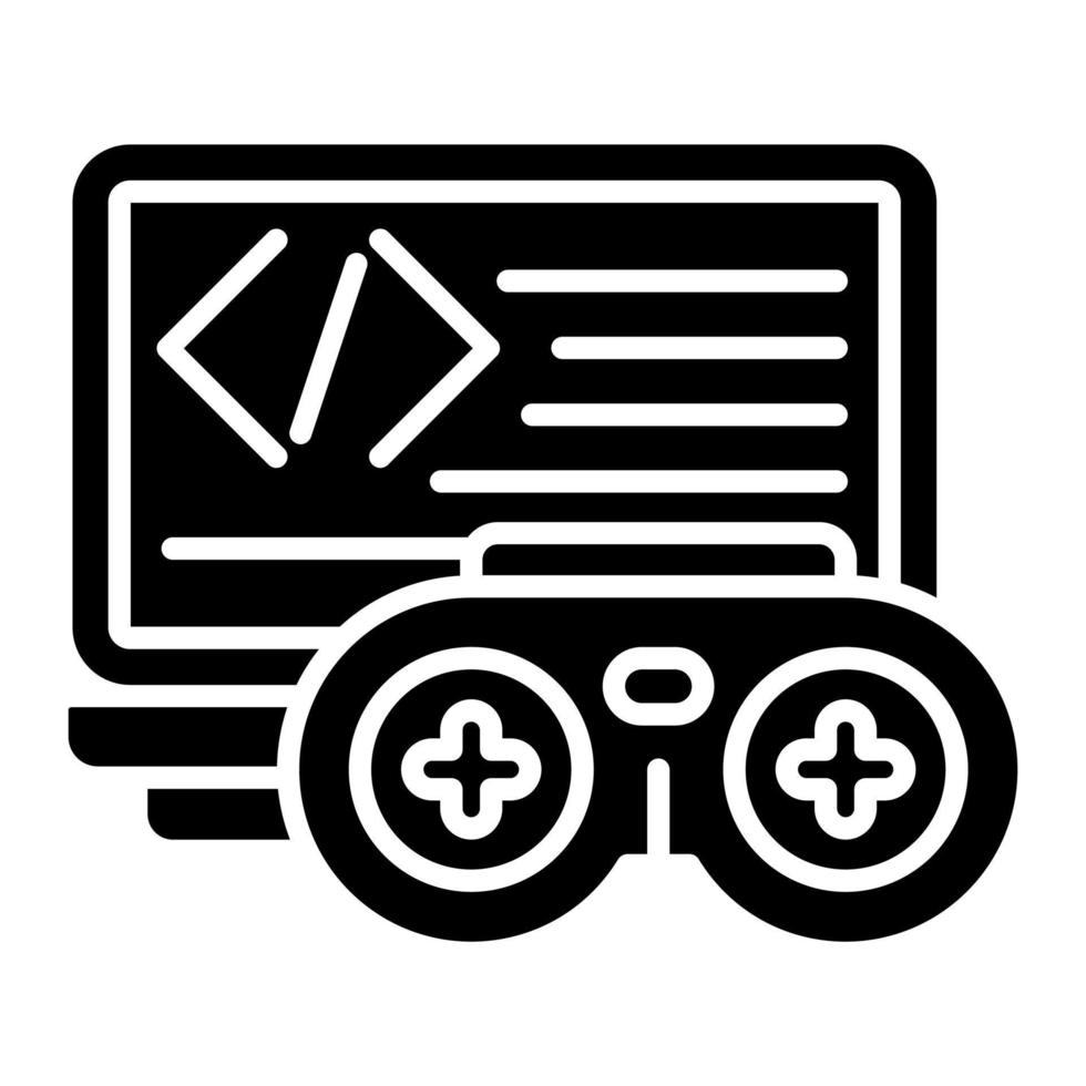 icono de vector de desarrollo de juego