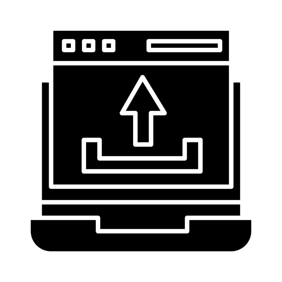 Webpage Upload vector icon