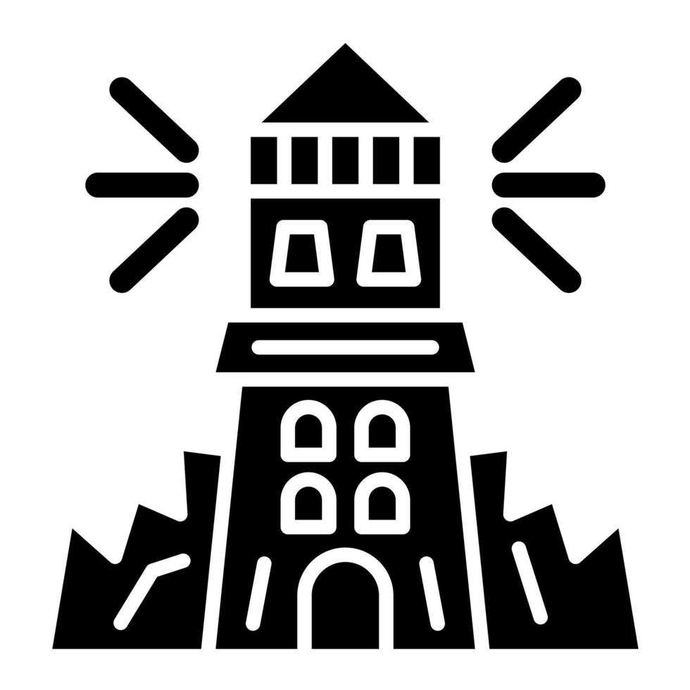 icono de vector de faro