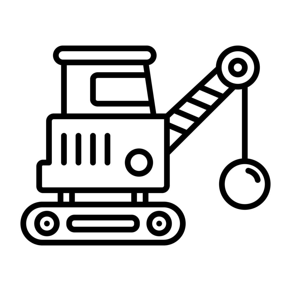 Demolition Crane vector icon