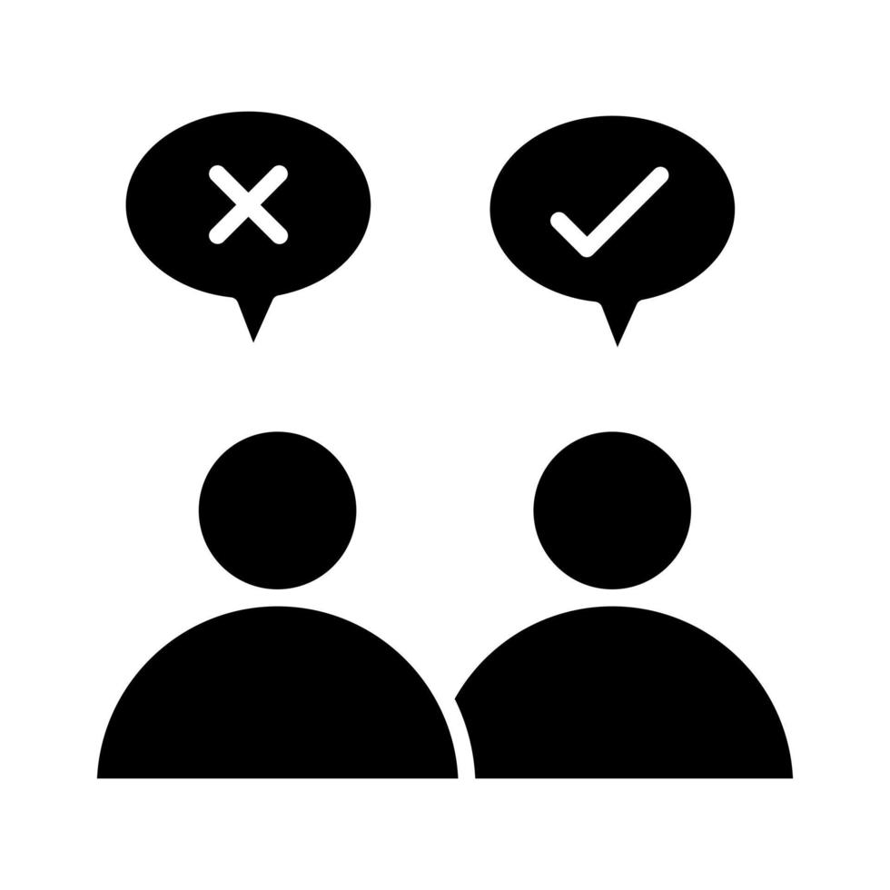 People Disagree vector icon