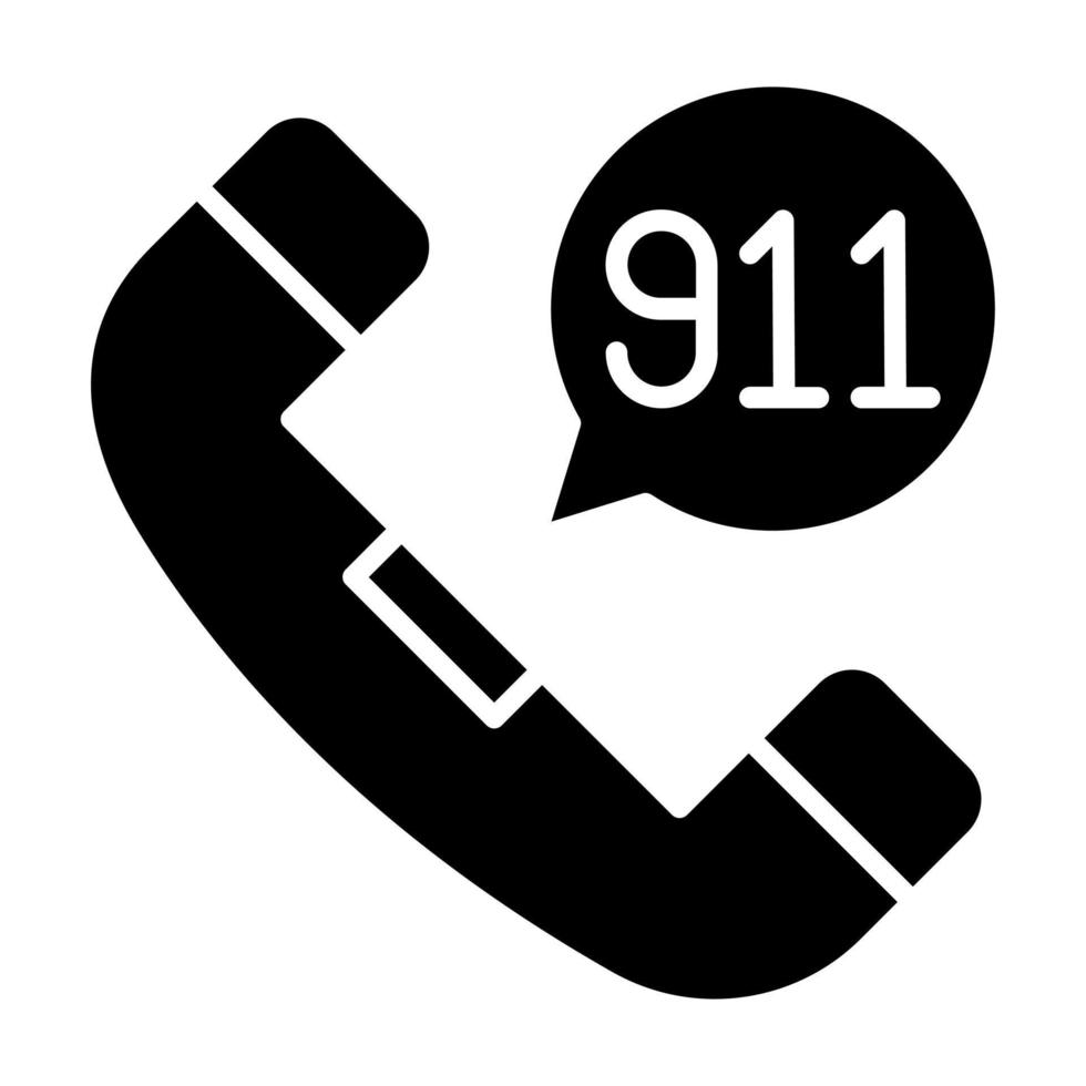 Call 911 vector icon