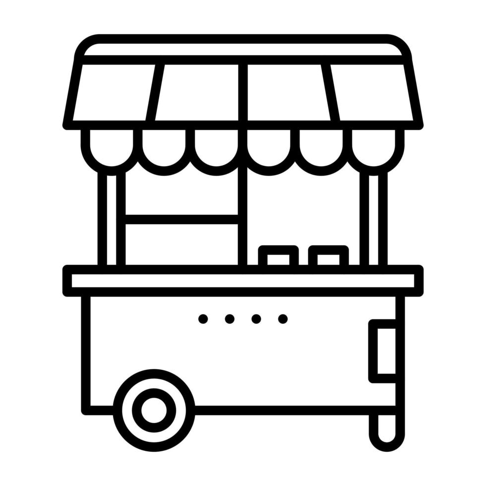 Food Cart vector icon