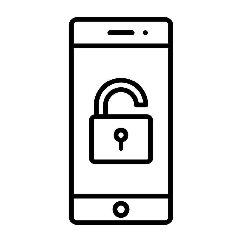 Mobile Unlock vector icon