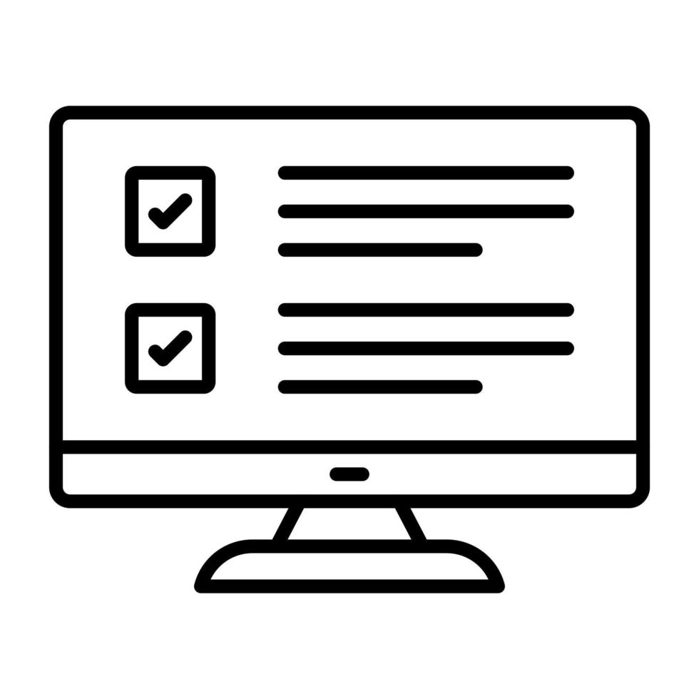 Online Exam vector icon