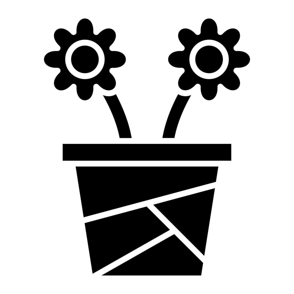 Flower Pot vector icon