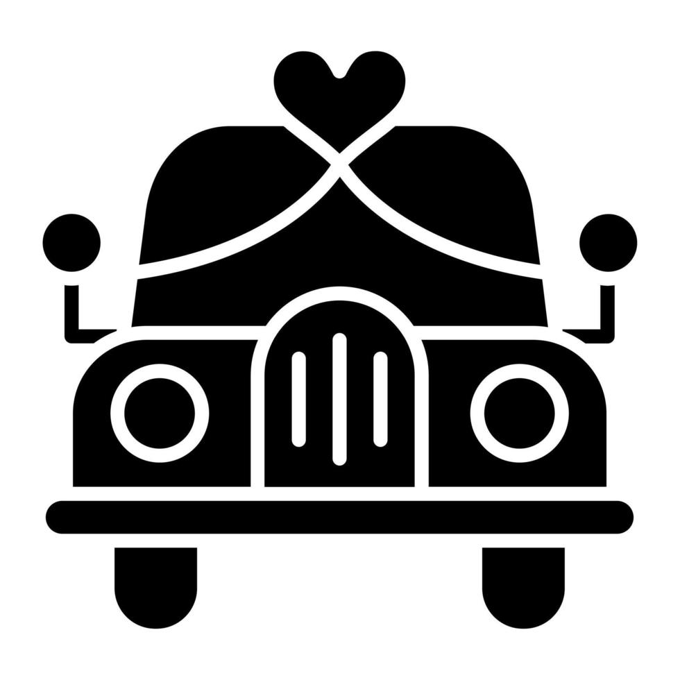 icono de vector de coche de boda