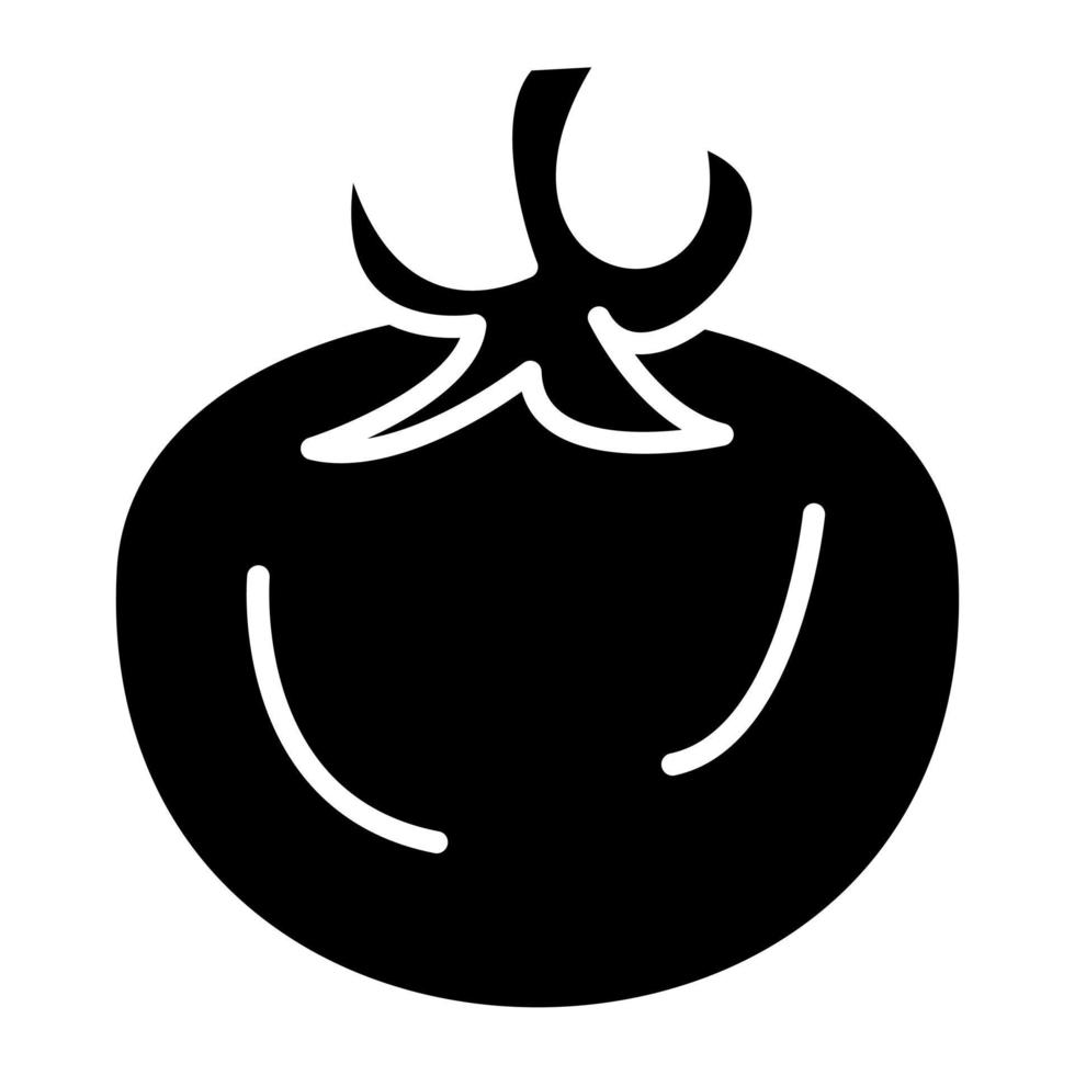 icono de vector de tomate