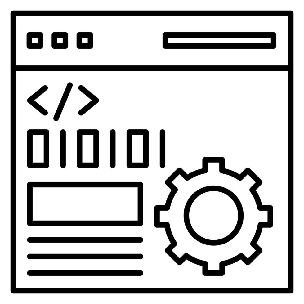 programación ajustes vector icono