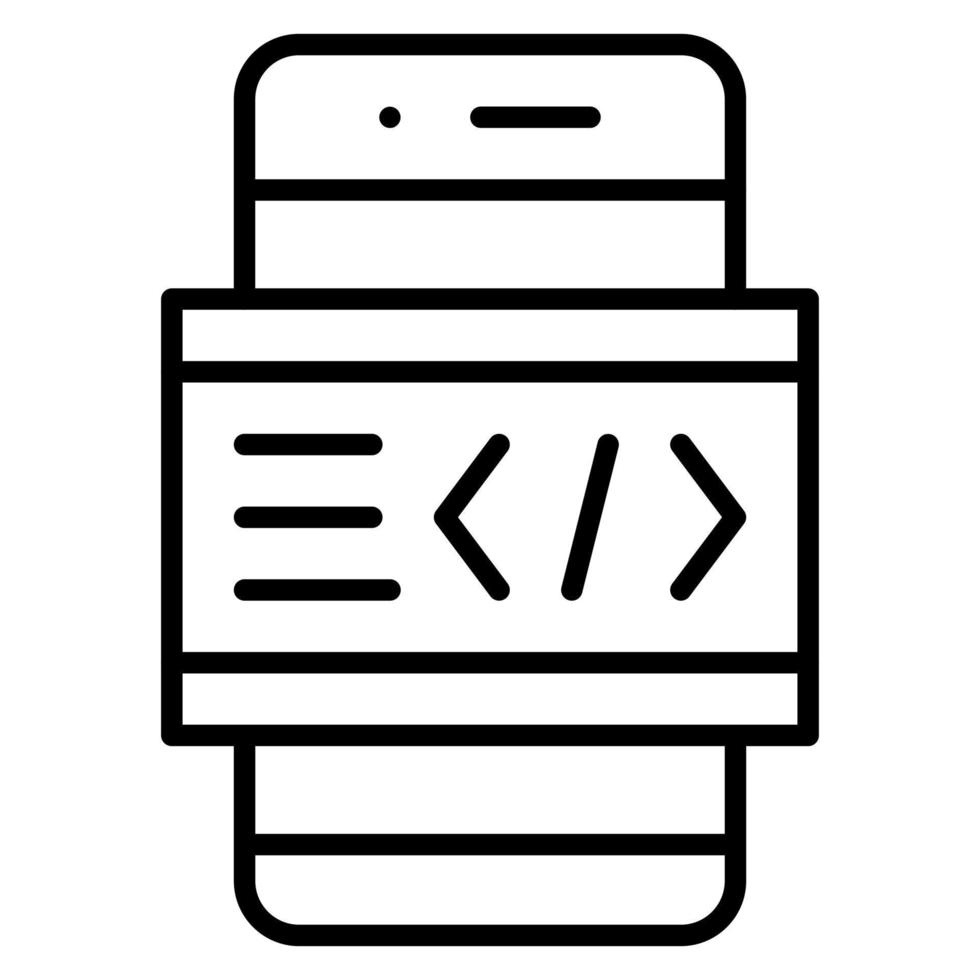 Smartphone Coding vector icon