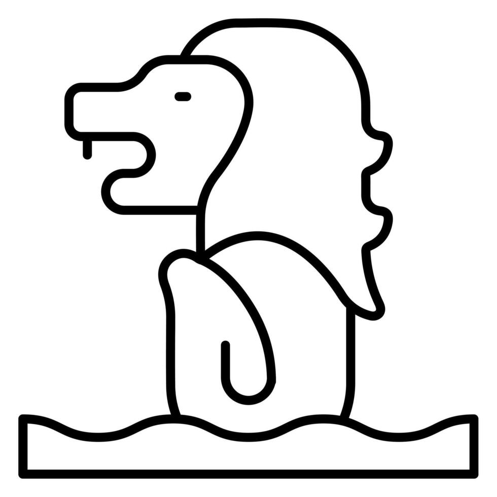 Merlion vector icon