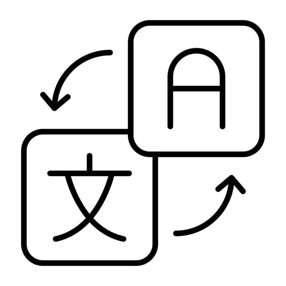 Translation vector icon