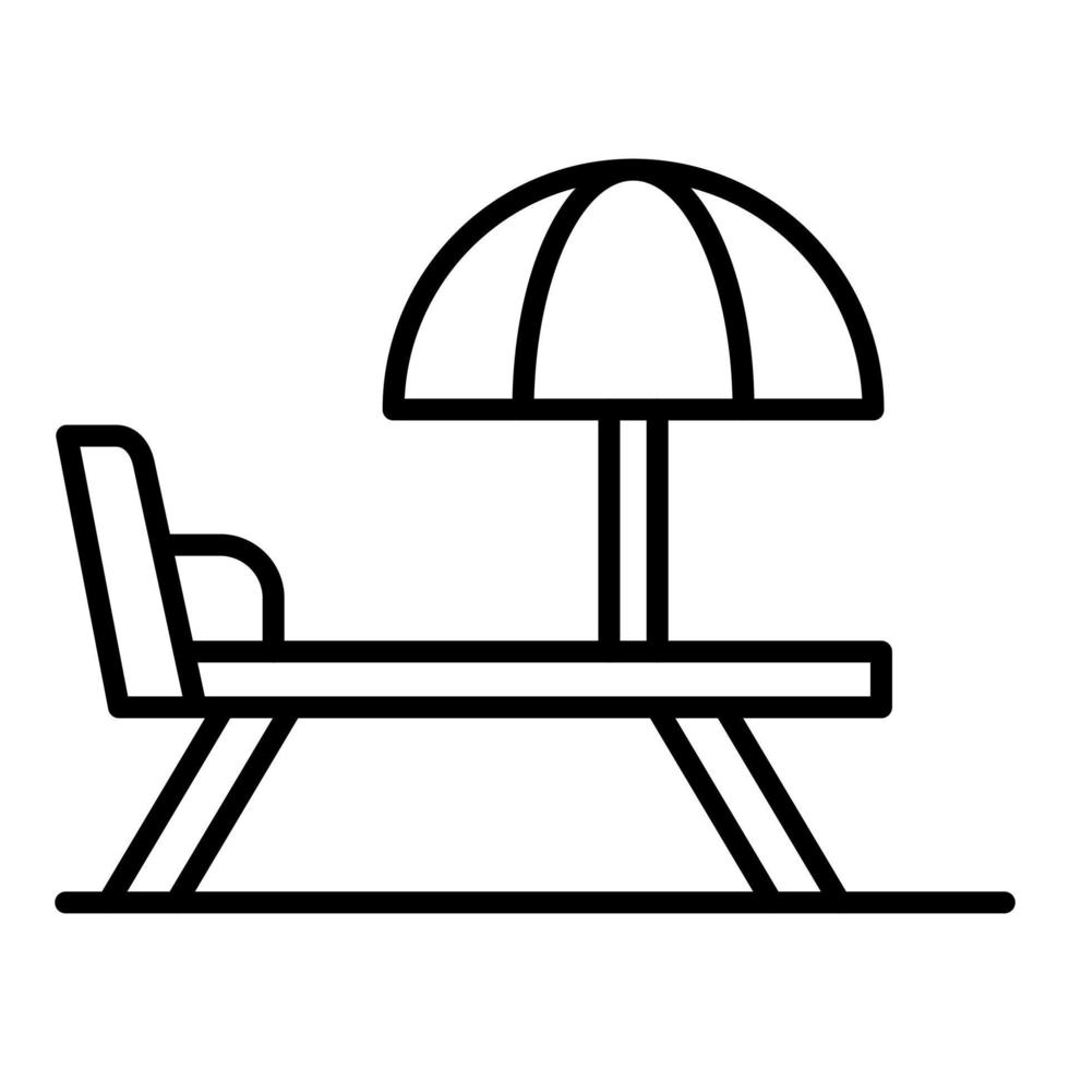 Sunbed vector icon