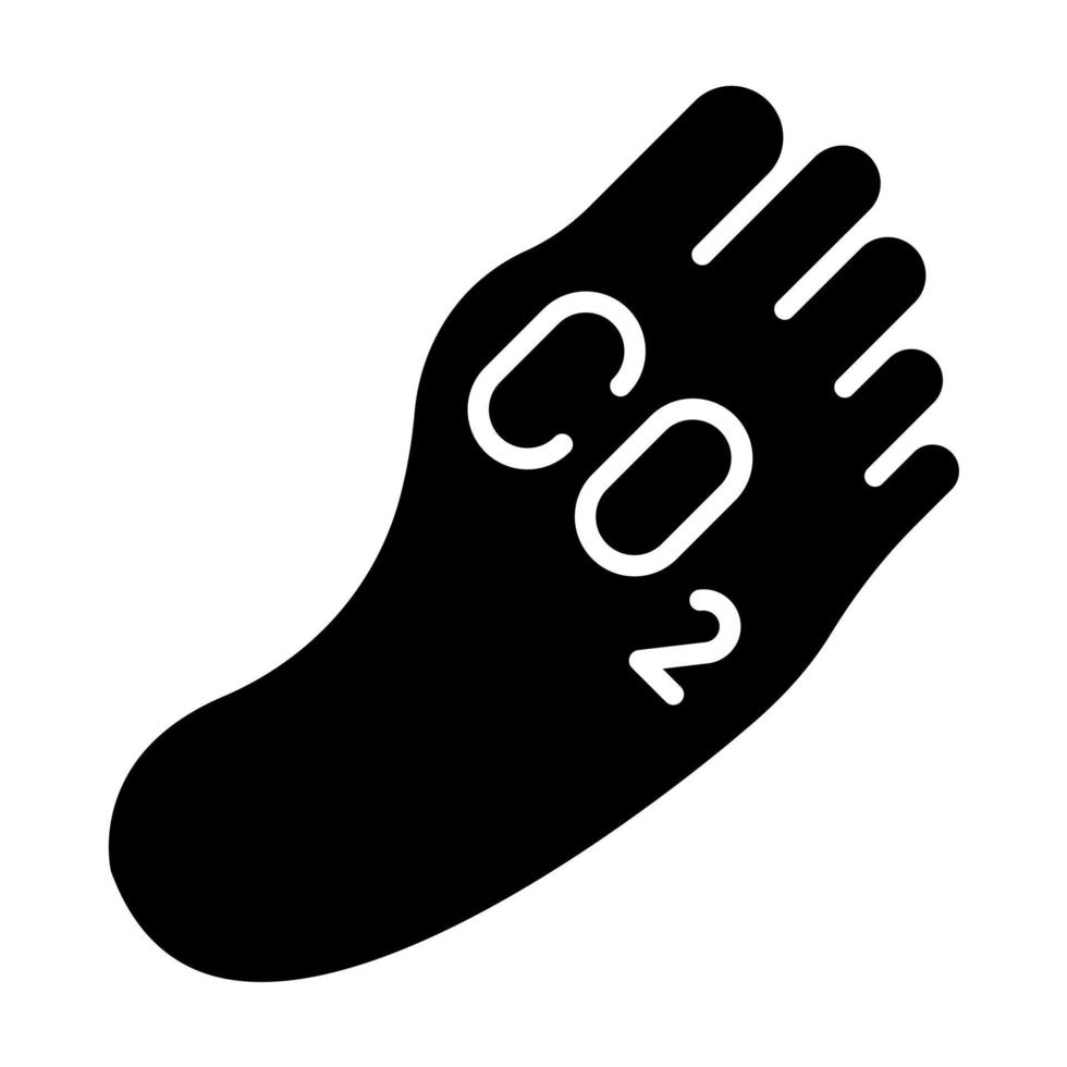 Carbon Footprint vector icon