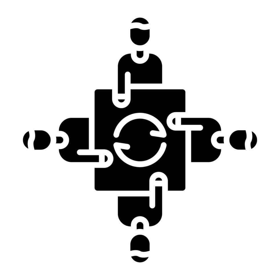 Working Together vector icon