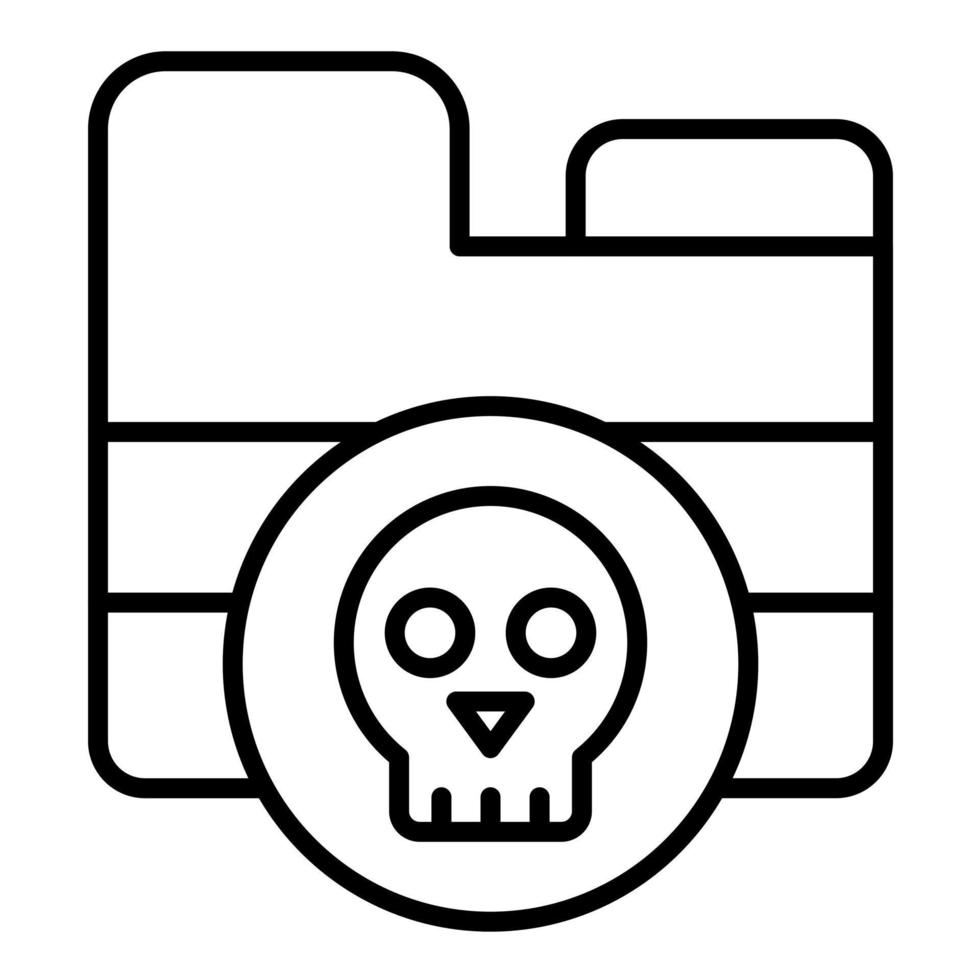 Folder Hacked vector icon