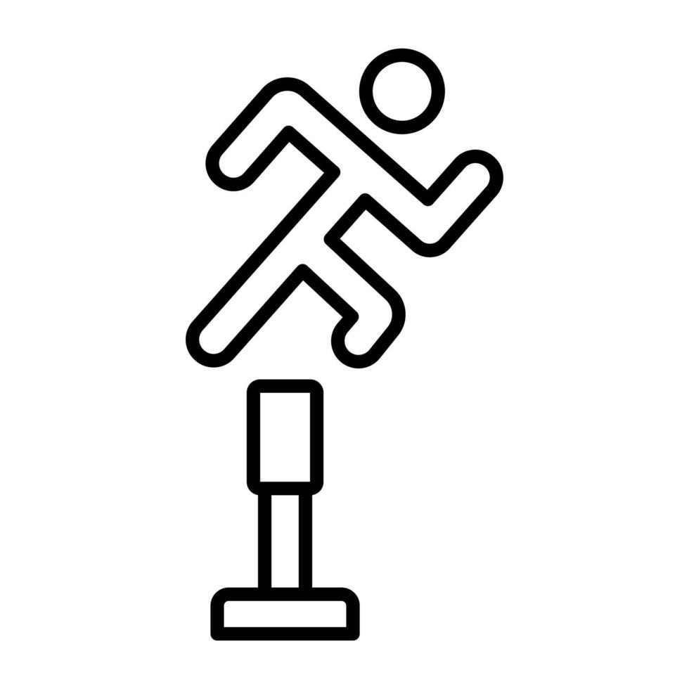 icono de vector de salto de altura