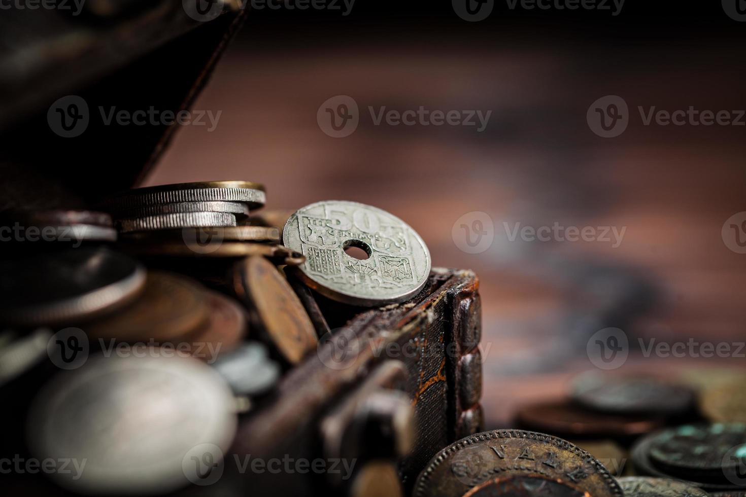 Old coins from around the world from 1940 to the new millennium photo