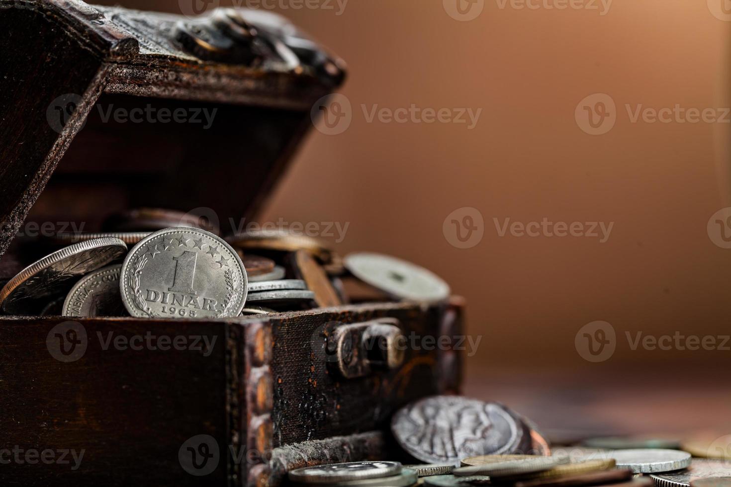 Old coins from around the world from 1940 to the new millennium photo