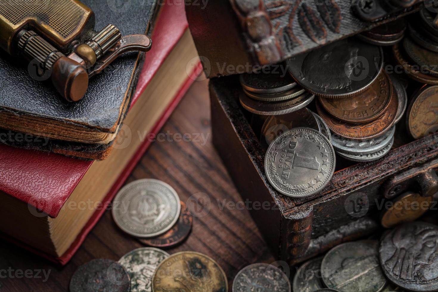 Old coins from around the world from 1940 to the new millennium photo