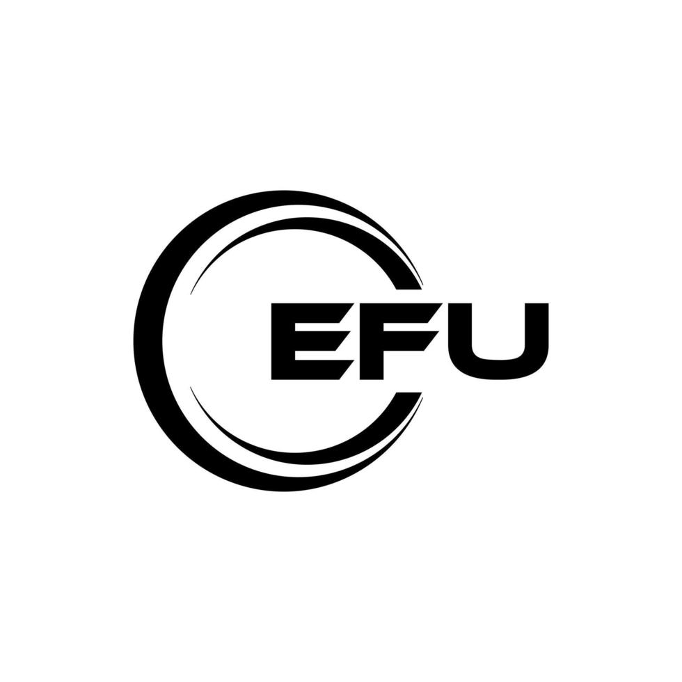 diseño del logotipo de la letra efu en la ilustración. logotipo vectorial, diseños de caligrafía para logotipo, afiche, invitación, etc. vector