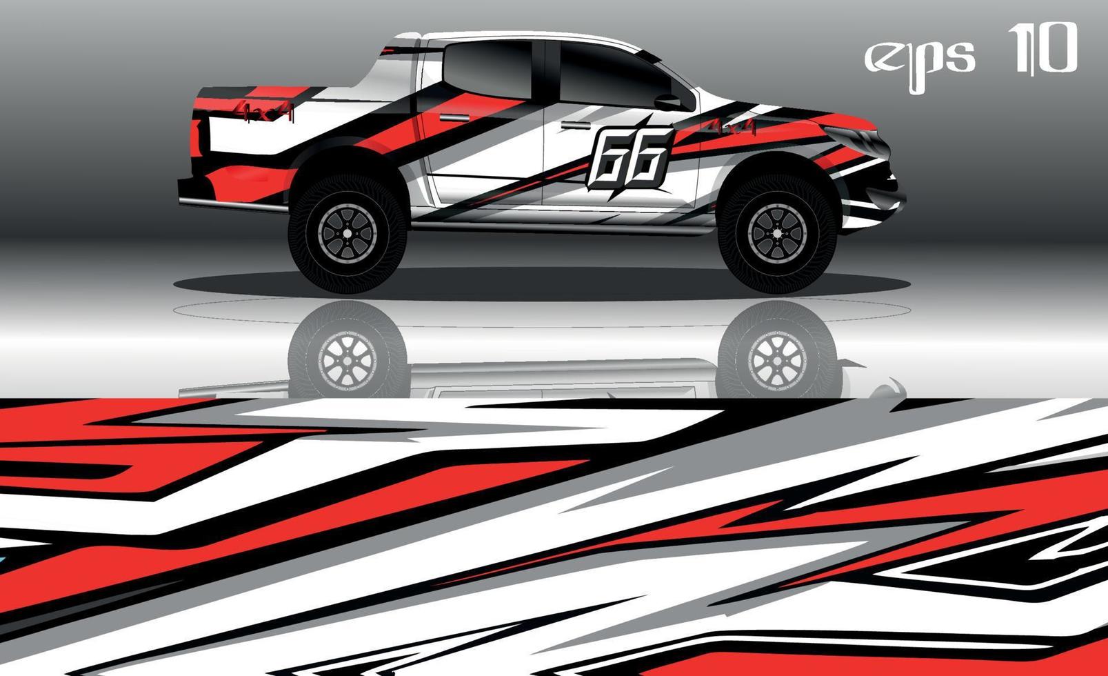 off road truck car wrap design vector