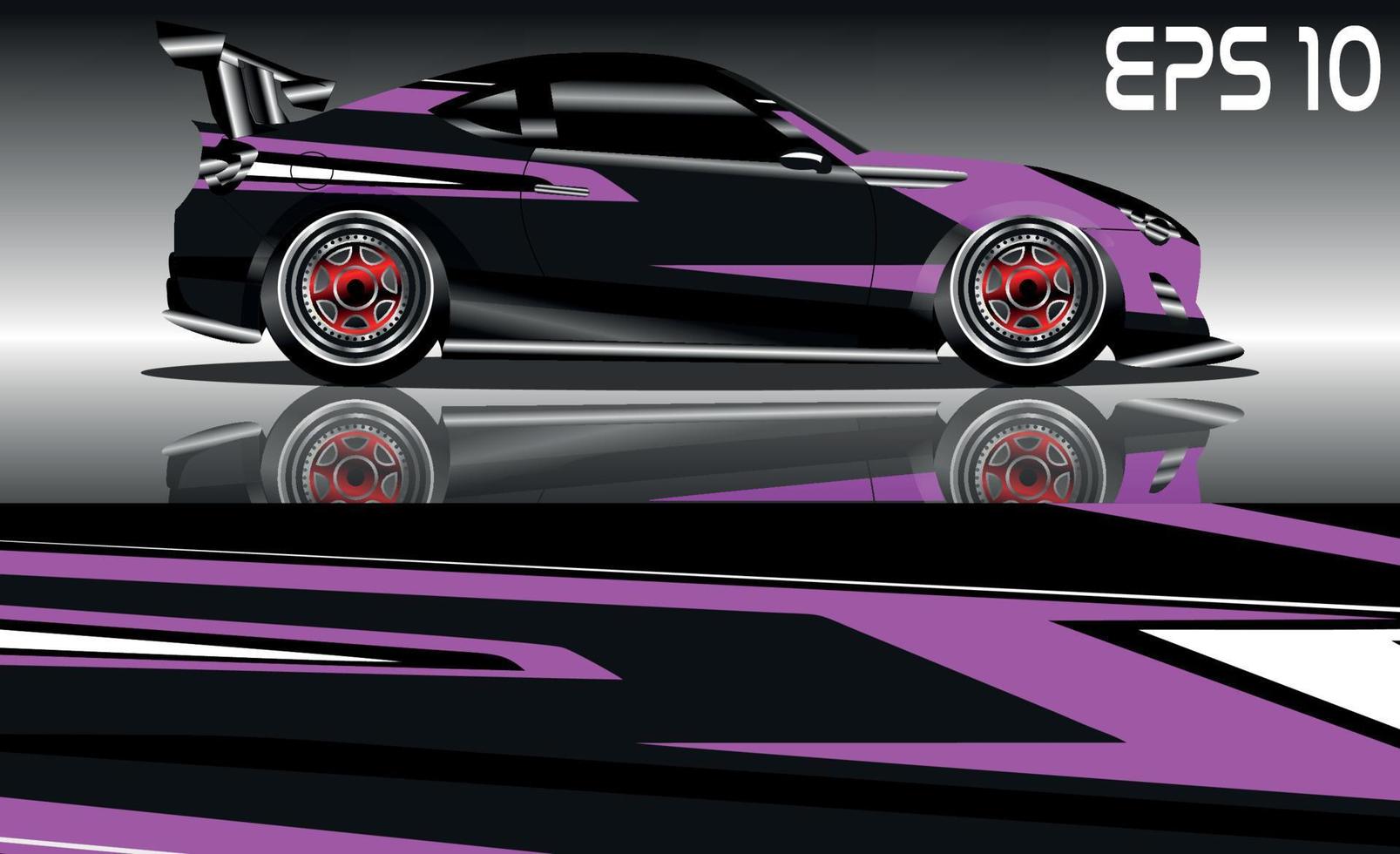 sports car wrap design vector