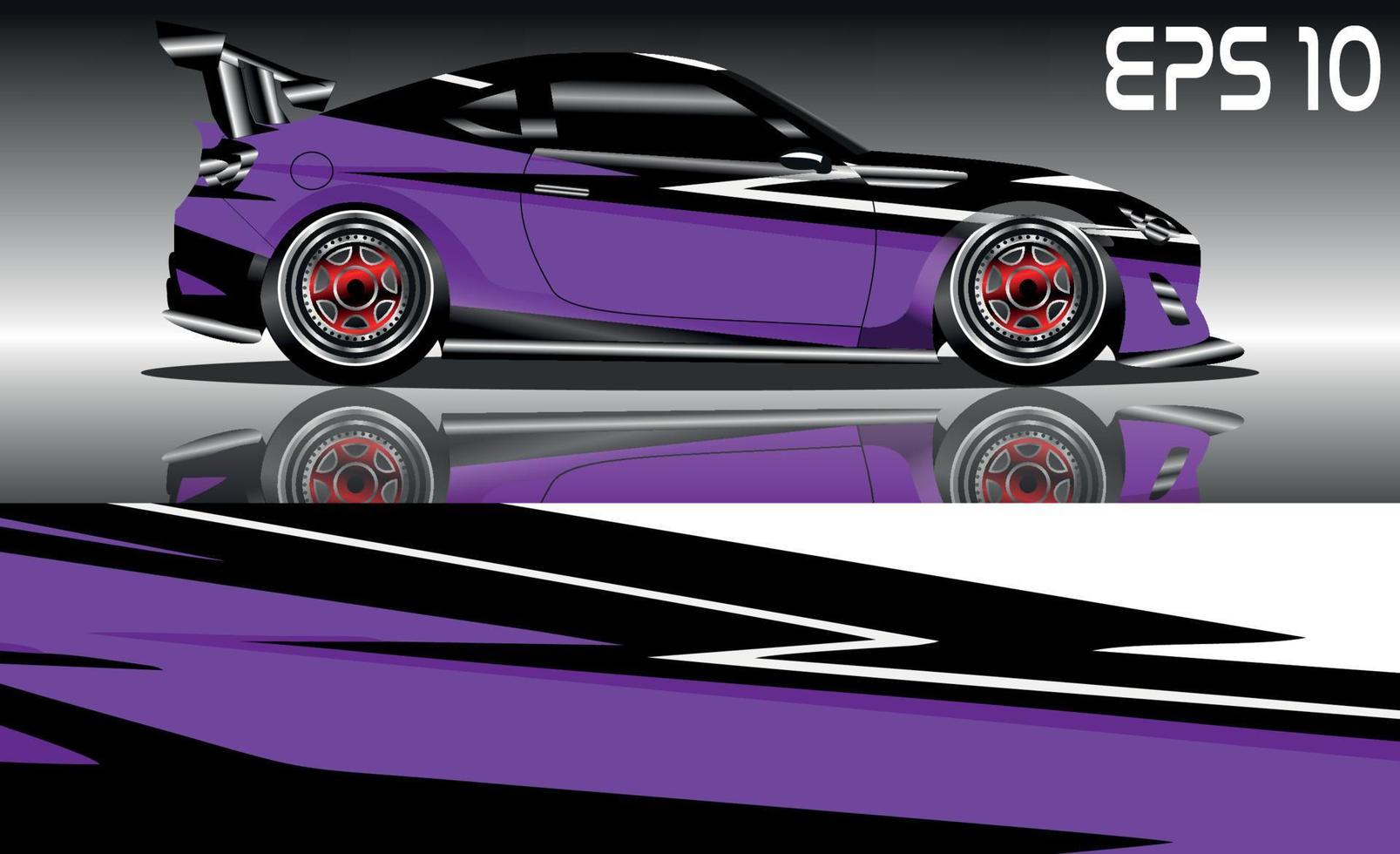 sports car wrap design vector