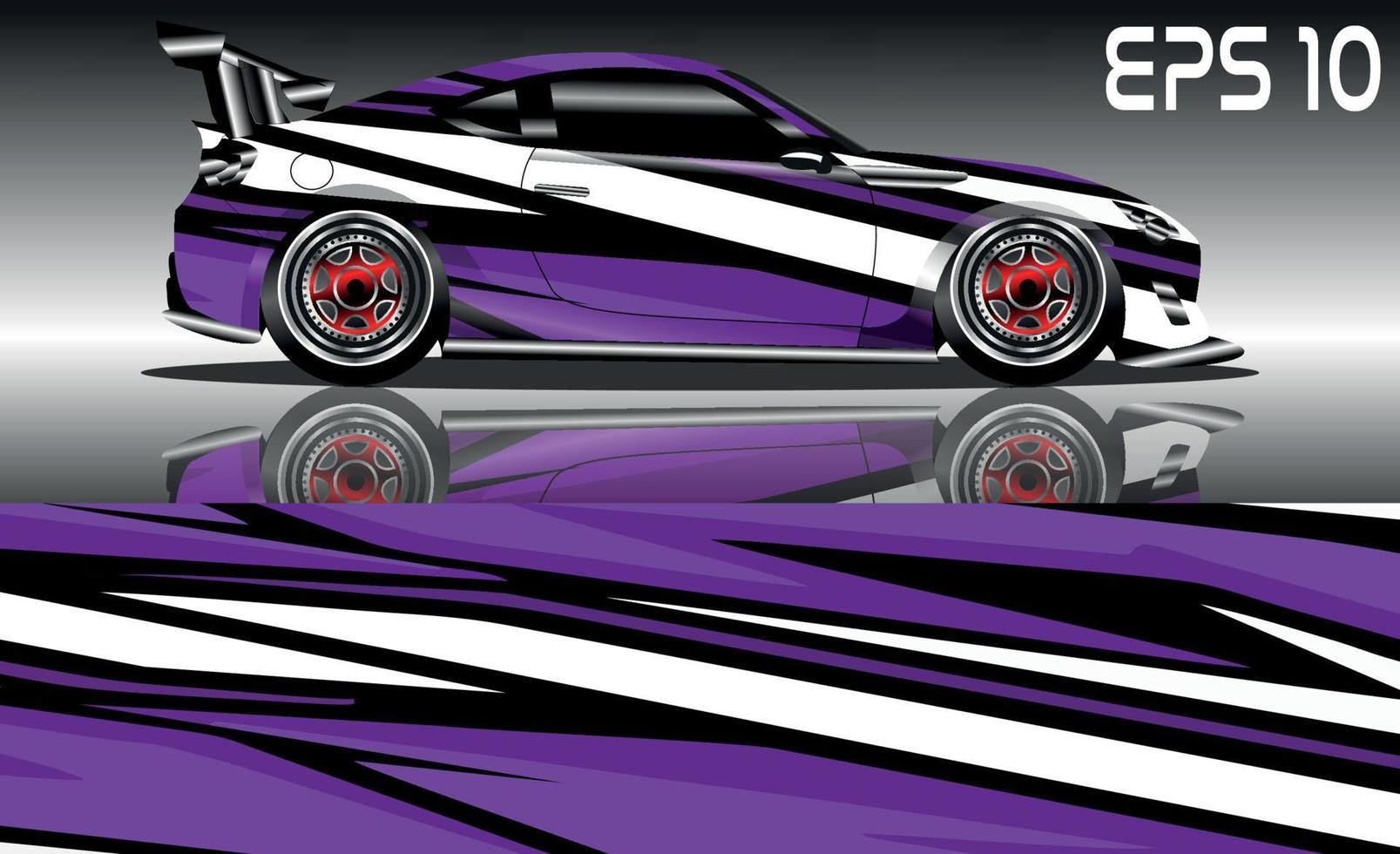 sports car wrap design vector