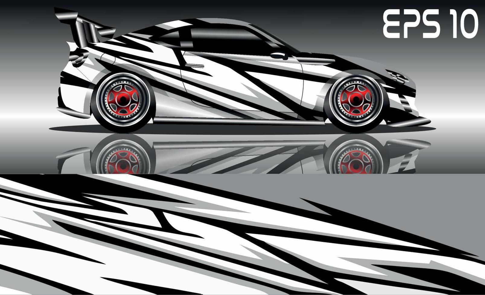 sports car wrap design vector