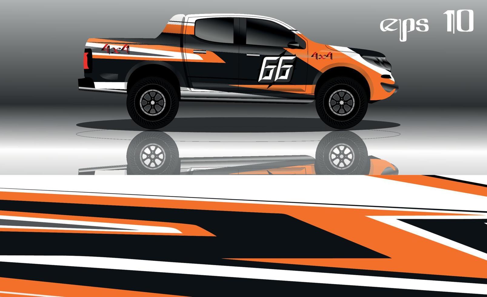 off road truck car wrap design vector