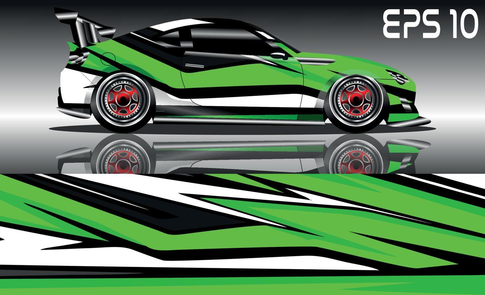 sports car wrap design vector