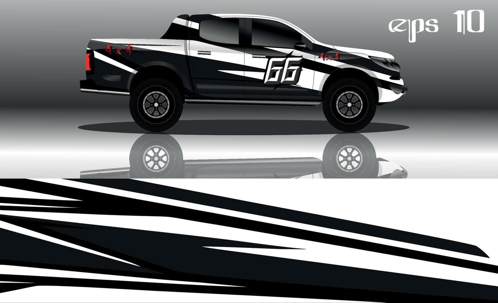 off road truck car wrap design vector