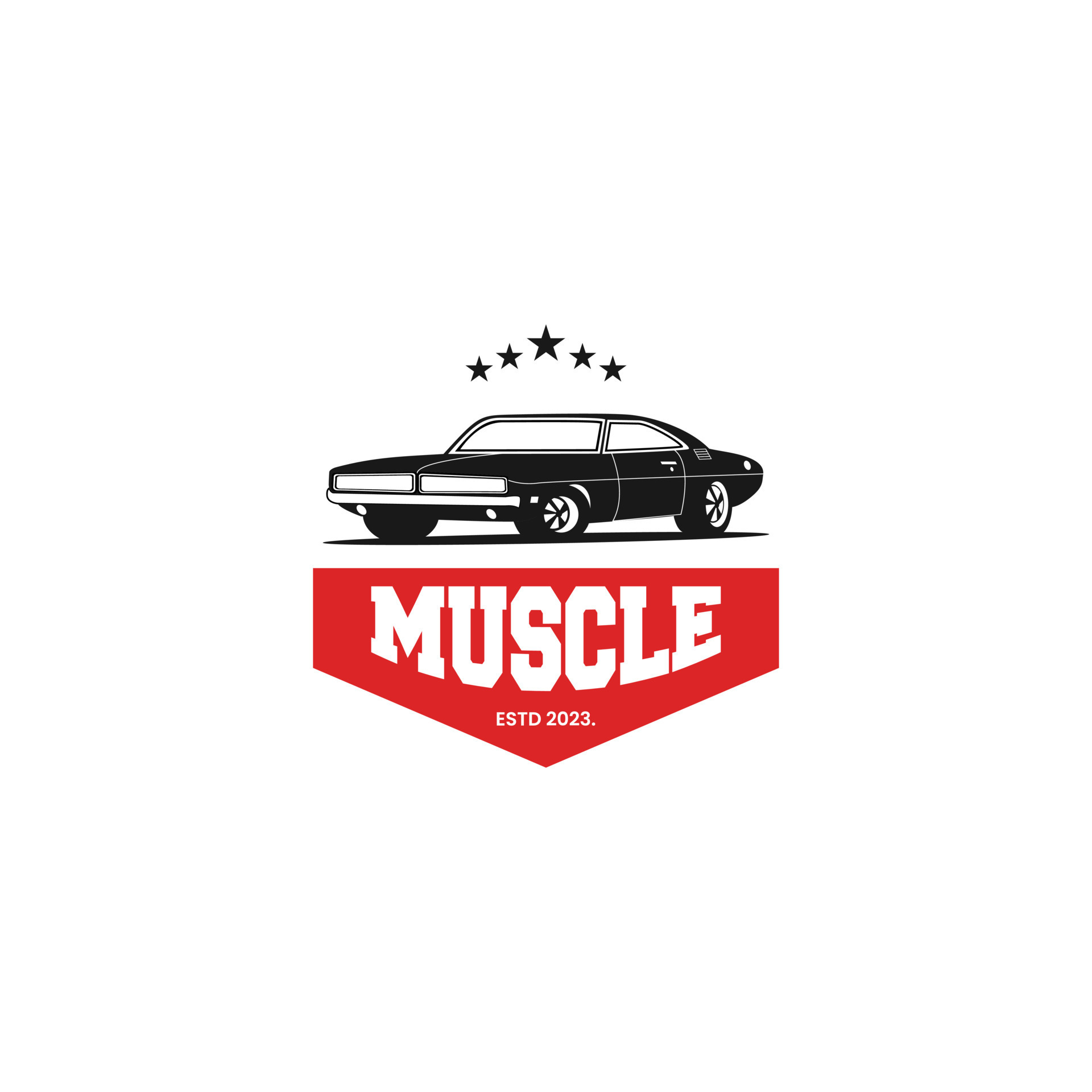 american muscle car label emblem logo illustration 21712949 Vector Art ...