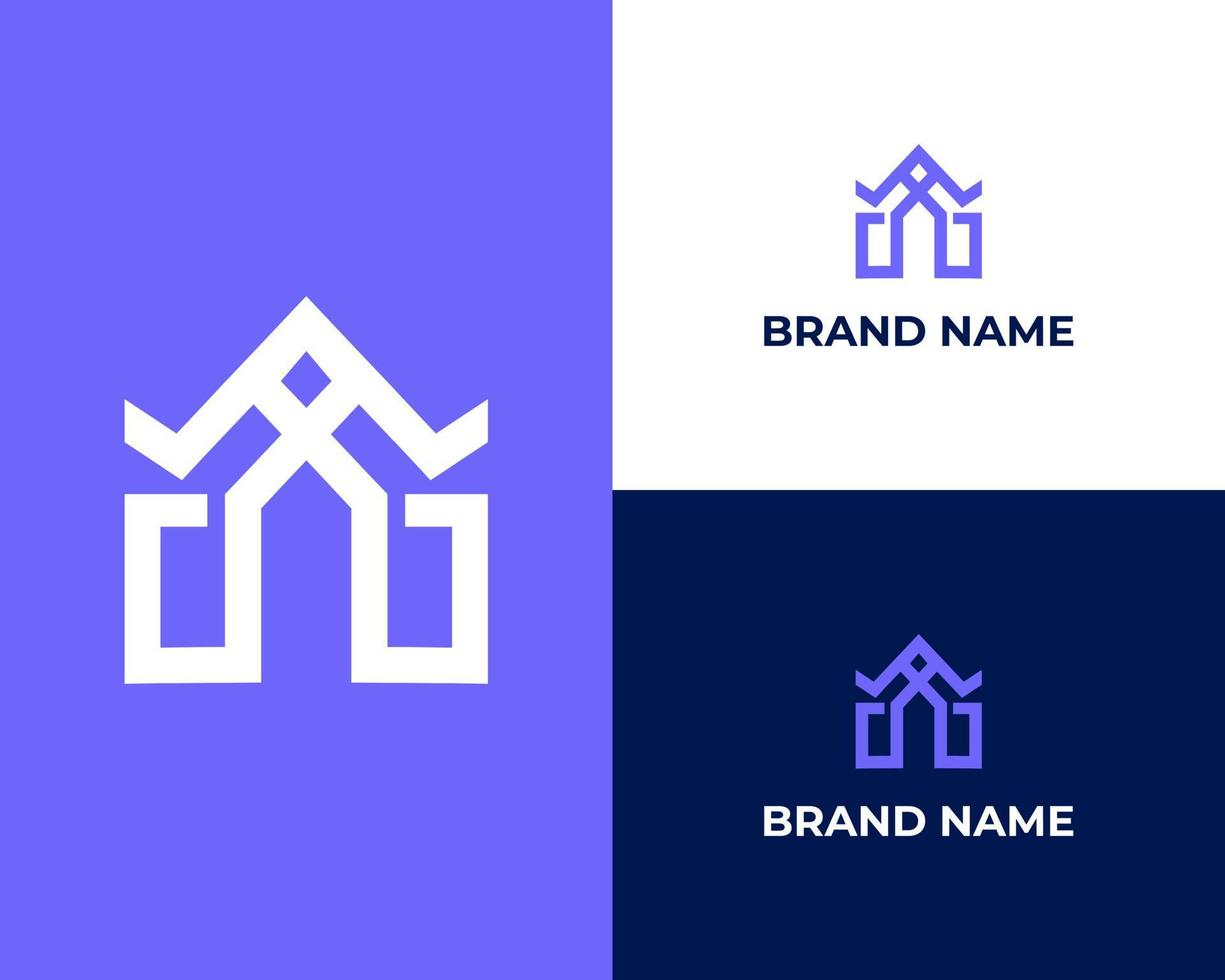 GM building construction monogram business logo design template vector