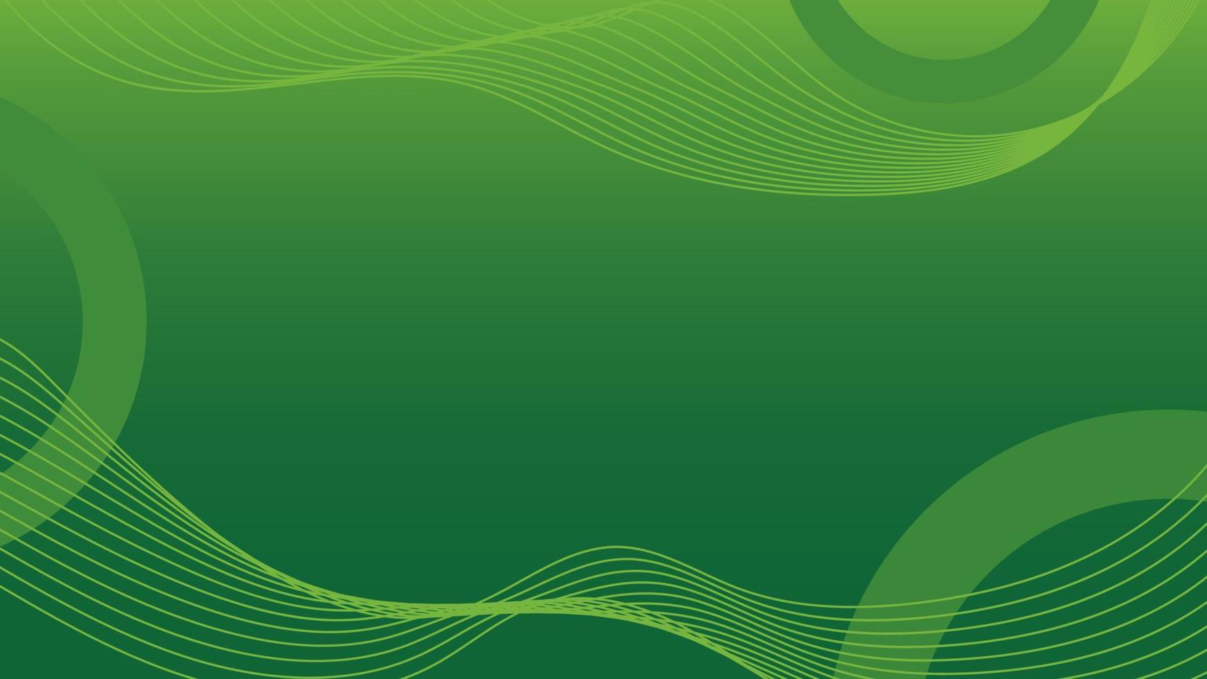 simple green abstract background with lines and circle vector